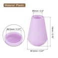 thumbnail image 2 of Unique Bargains 20Pack Plastic Cord Lock Bell End Stopper Cord End Lock Rope Fastener, Light Purple, 2 of 5
