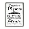 thumbnail image 4 of Stupell Industries Sensitive Toilet Pipes Sign Flushing Restrictions Black Framed by Daphne Polselli, 4 of 5