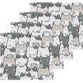 thumbnail image 2 of SKYSONIC Cat Cotton Washcloths Set of 4, Highly Absorbent Soft Fingertip Towel for Bathroom, Gym, Hotel and Spa, 12 x 12 Inch, 2 of 7