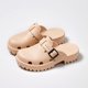 thumbnail image 1 of 2024 nuevos tacones zuecos para mujer EVA sandalias caladas zapatos de calle chanclas ocio plataforma tacones cuadrados zapatillas modernas, 1 of 6