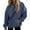 Navy, variant on Bovemsi Sweatshirt for Women Fashionable Casual Zipper Pocket Round Neck Long Sleeve Hooded Camo Hoodie