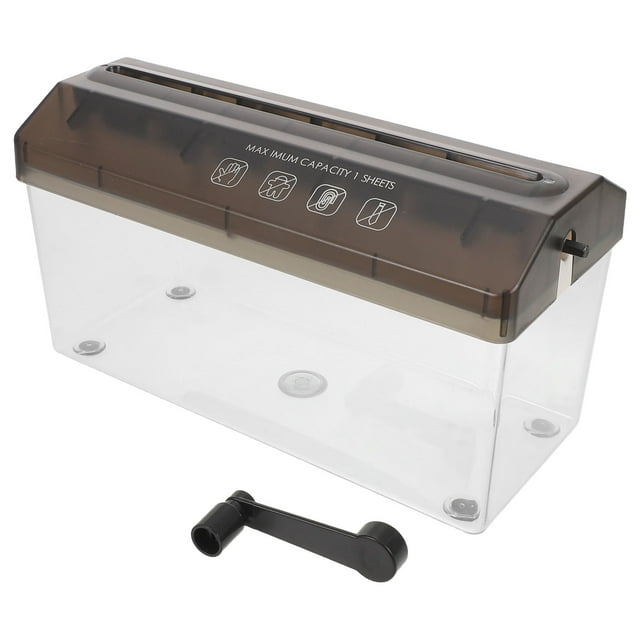TEHAUX Black Manual Paper Shredder for Home Office Portable Handheld Shredder with Steel Components