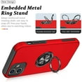 thumbnail image 5 of Entronix Case Designed for Apple iPhone 11 Heavy Duty Case with Built-in Kickstand, Dual Layer Protection with Rotating Holder Ring, Sturdy Case for Apple iPhone 11, Red, 5 of 6