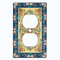 thumbnail image 2 of Metal Light Switch Plate Cover Yellow Orange Mandala Flower Heart Tile Pattern TIL033, 2 of 13