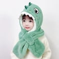 thumbnail image 6 of Godderr Baby Kids Winter Hats for Boys Girls Warm Polar Fleece Hat Scarf,Toddler Cute Cartoon Windproof Hooded Scarf Thick Fleece Cap for 2-8Y, 6 of 7