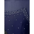 thumbnail image 5 of renvena Womens Figure Skating Dress Shiny Rhinestone Gymnastics Leotard Lyrical Dance Costume A Navy Blue M, 5 of 7