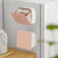 thumbnail image 6 of Wall Mounted Bathroom Storage Box | 2-Compartment Napkin & Pad Dispenser | White Plastic Vanity Organizer for Sanitary Products & Small Items, 6 of 6