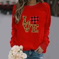 thumbnail image 2 of Valentine's Day Women's Print Long-Sleeved Sweatshirt Casual Blouse Pullover, 2 of 4