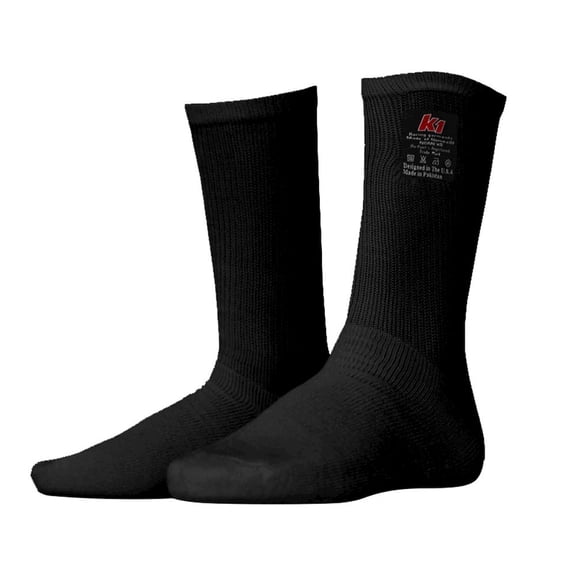 K1 Racegear Socks Nomex K1 Black Large/X-Large