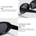 thumbnail image 5 of Gafas de sol VANLINKER 90s Retro Ovaladas Polarizadas UV400 Negras, 5 of 5