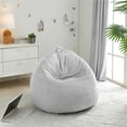 thumbnail image 5 of Urban Shop , Ribbed Compressed Foam Kids and Teen Chair, Platinum Silver, 5 of 9