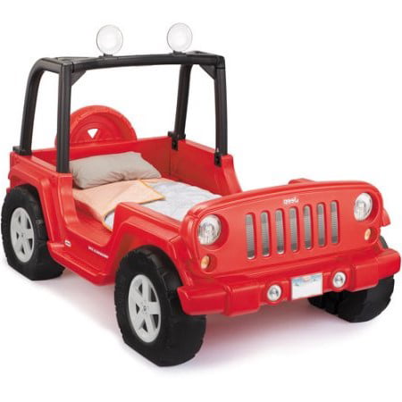 Little Tikes Jeep Wrangler Toddler to Twin Convertible Bed, Red -  