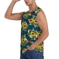 thumbnail image 3 of Kdxio Sunflowers for Men's Muscle T-shirt,Sleeveless for Workout Running Athletic Gym Lounge Casual, 3 of 7