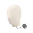 thumbnail image 5 of Dualoai Hanging Wig Display Stand Wall Mount Mannequin Head for Headband Headset Cap Beige, 5 of 9