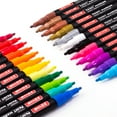 thumbnail image 5 of ZEYAR Paint Markers, Expert of Rock Painting, Fine Point 24 Colors, AP Certified. Permanent Ink & Waterproof, Works on Rock, Wood, Glass, Metal, Ceramic and More (24 Colors Fine Point), 5 of 6