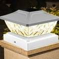 thumbnail image 5 of Weloille Outdoor Solar Post Light Modern LED Fence Deck Cap Light Solar Pillar Column Lamp for Flat Surface Patio Garden Decoration, 5 of 6