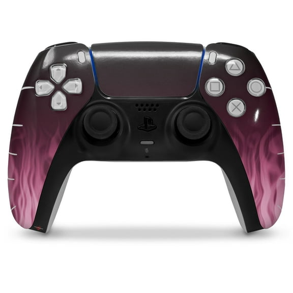 WraptorSkinz Skin Wrap compatible with the Sony PS5 DualSense Controller Fire Pink (CONTROLLER NOT INCLUDED)