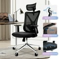 thumbnail image 1 of Deli Ergonomic High Back Office Chair , Adjustable Computer Desk Chair with Lumbar Support, 330lb, Black, 1 of 9