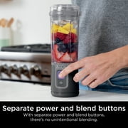 Open Box Ninja Blast Portable Personal 18 Oz Blender w/ Leak Proof Lid & Easy Sip Spout, Rechargeable Base, BC150BK Black