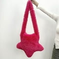 thumbnail image 5 of breaise Women's Fuzzy Star Crossbody Tote Bags Furry Shoulder Bag Cute Purse Handbag, 5 of 6