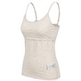thumbnail image 6 of Emmalise Women’s 3-Piece Top Set: Cami, Short & Long Sleeve Scoop Neck Essential Heather & Oatmeal Mix-S, 6 of 7
