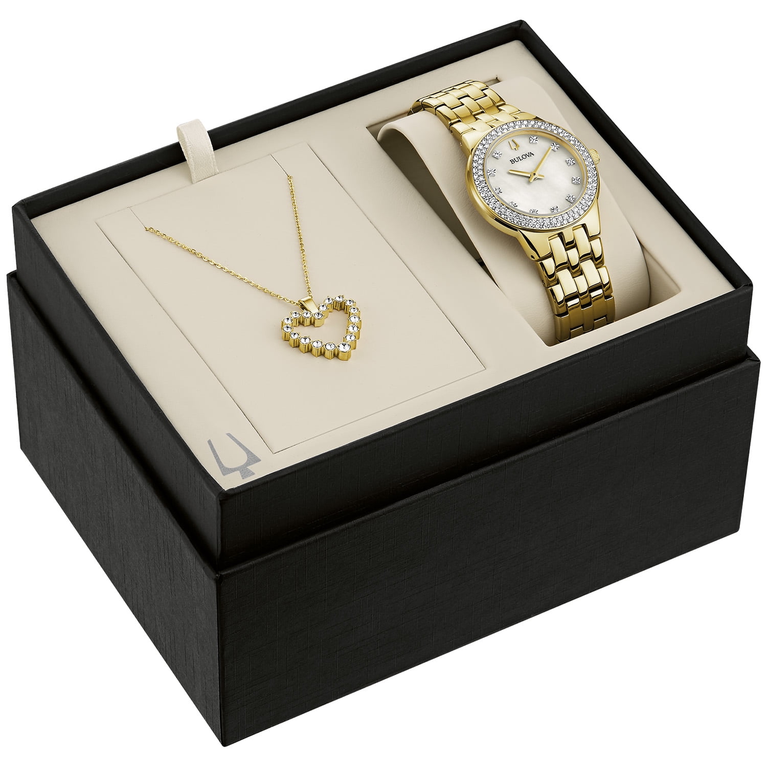 Bulova Bulova Women's Crystal GoldTone Watch with Motherof Pearl