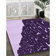 thumbnail image 2 of Ahgly Company Indoor Rectangle Patterned Dark Purple Area Rugs, 2' x 5', 2 of 6