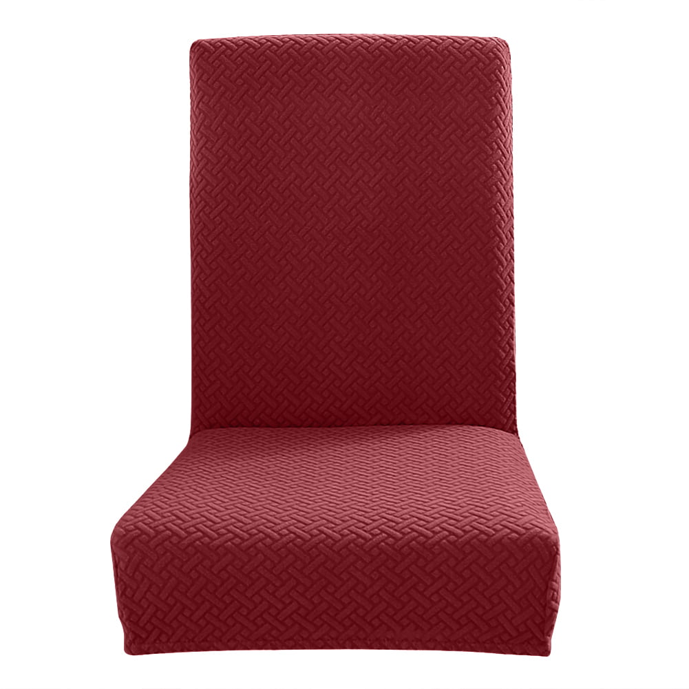 1pc Details about   Wine Red Knitted Stretch Chair Cover Restaurant Elastic Seat Covers 