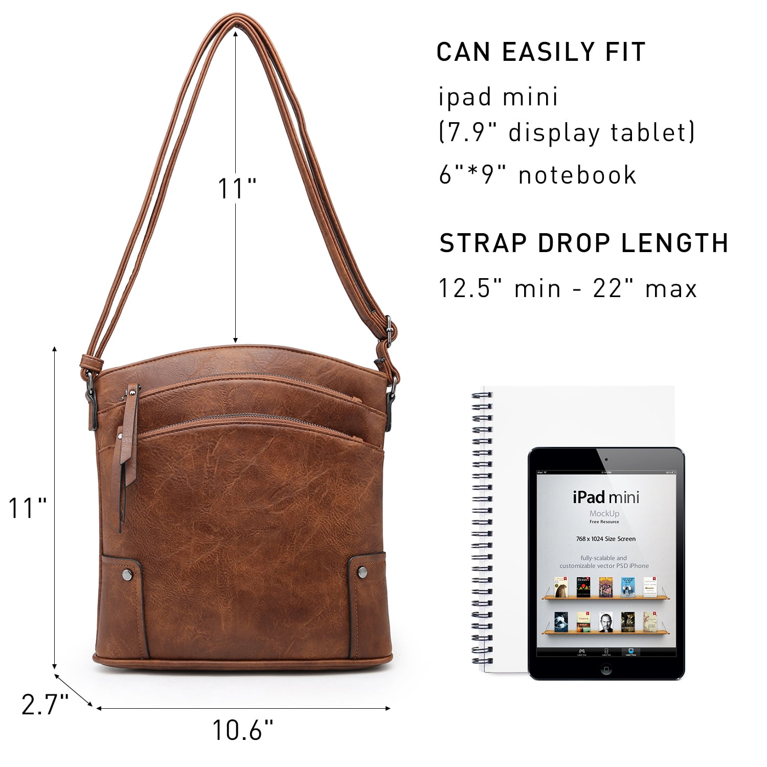VONMAY Women's Crossbody Bags Multi-pockets Crossover Shoulder Bags