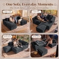 thumbnail image 6 of Garaneeds 95" U-Shaped Sectional Sofa, Boneless Modular Couch for Living Room, Extra Deep Seat with Right-Facing Chaise & Ottoman, Corduroy Upholstery, No Assembly Required, Gray, 6 of 9
