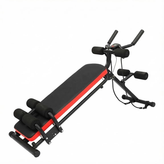 2-in-1 Adjustable Ab Workout Bench – Foldable Home Gym for Core Training