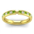 thumbnail image 2 of 0.30 Ct Wonderful Round Cut Natural Diamond Peridot Gemstone Bridal Eternity Band for Women Solid 14K Yellow Gold Size 3.5 by Diamond-Capitals, 2 of 8