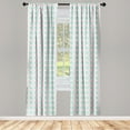 thumbnail image 4 of Ambesonne Abstract Window Curtains, Soft Toned Diamond Shapes, Each 28" W x 84" L, Mint Green Pale Pink, 4 of 4