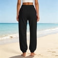 thumbnail image 4 of Resicozy Sweatpants for Women Trendy Drawstring Elastic Waist Bottom Lounge Pant Lightweight Baggy Joggers with Pocket Black 2XL, 4 of 5