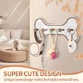 thumbnail image 3 of Rebee Vision Dog Leash Holder for Wall – Dog Stuff Organizer and Dogs Bone Key Holder Wall Mount with 3D Puppy Paw Hooks (White), 3 of 6