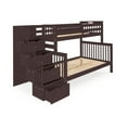 thumbnail image 3 of Bedz King Stairway Bunk Beds Twin over Full with 4 Drawers in the Steps, Dark Cherry, 3 of 9