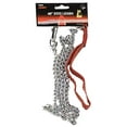 thumbnail image 4 of 4' Chain Link Dog Leash Leather Handle Pet Walking Tool, 4 of 4