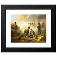 thumbnail image 2 of Horace Vernet 14x12 Black Modern Framed Museum Art Print Titled - The Dog of the Regiment Wounded (1819), 2 of 5