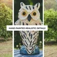 thumbnail image 2 of Owl Decoy | Plastic Owls to Scare Birds Away | Owl Statue for Garden & Outdoors - Pack of 3 Gray Eurasian, 2 of 2