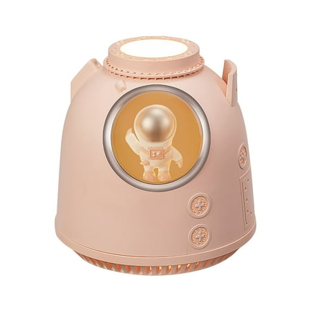 

BLNVKOP Astronaut Humidifier USB Home Bedroom Flame Atmosphere Lamp Office Car Small Air Sprayer-Pink