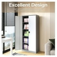 thumbnail image 2 of Storage Cabinet with Doors and Shelves,71" Metal Storage Cabinet with Lock Door Adjustable Shelf, Steel Lockers for Office, Home,School,Kitchen,Garage Tool Utility Cabinet, 2 of 5