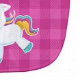 thumbnail image 3 of Pink Plaid Unicorn Baby Bib, 3 of 3