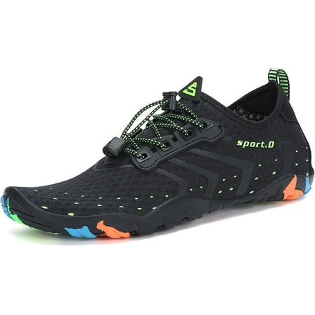 

Mens Womens Water Shoes Quick Dry for Surf Aqua Sports Beach Walking Black (Feet Long 274mm)