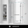 thumbnail image 3 of Fine Fixtures Shower Enclosure Neo Angle Frameless Tempered Glass 32" W X 74" H Polished Chrome Finish, 3 of 11