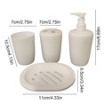 thumbnail image 3 of Precios Reducidos, Juego de accesorios de baño de 4 piezas con dispensador de jabón, cepillo de dientes, vaso y jabonera Akmoler, 3 of 9