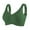 Green, variant on Women's Seamless Adjustable Wireless Bra Front Side Buckle Lace Edge Full Support Yoga Sleep Comfortable Soft Gathering No Steel Ring