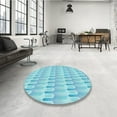 thumbnail image 3 of Ahgly Company Indoor Rectangle Patterned Blue Turquoise Green Area Rugs, 2' x 3', 3 of 6