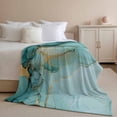 thumbnail image 2 of Throw Blanket for Couch Teal Abstract Marble Soft Fleece Flannel Blankets Cozy Lightweight Blanket for Home Sofa Living Room Modern Art Bed Throws 30" x 40", 2 of 9
