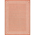 thumbnail image 2 of Well Woven Fallon Frankie Modern Stripes Orange 5'3" x 7'3" Hi-Lo Indoor/Outdoor Area Rug, 2 of 7