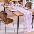 thumbnail image 4 of Spring Summer Florals Seasonal Tulle Table Runner Easter Decor Cheesecloth ,Lace Embroidery Table Runner for Home Party Indoor Decoration, 4 of 4